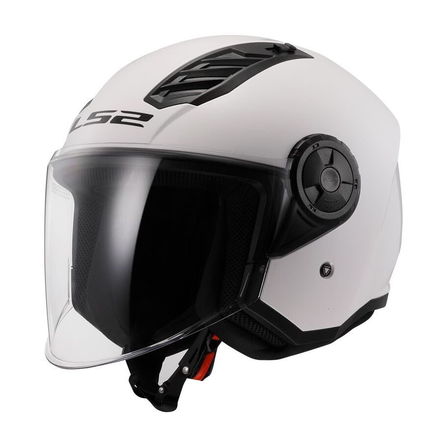 Casco Motocicleta Jet LS2 OF616 Airflow II Solid Blanco